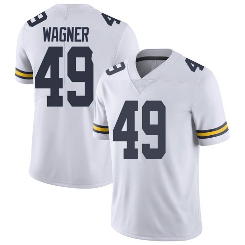 William Wagner Michigan Wolverines Men's NCAA #49 White Limited Brand Jordan College Stitched Football Jersey PQI1654KW